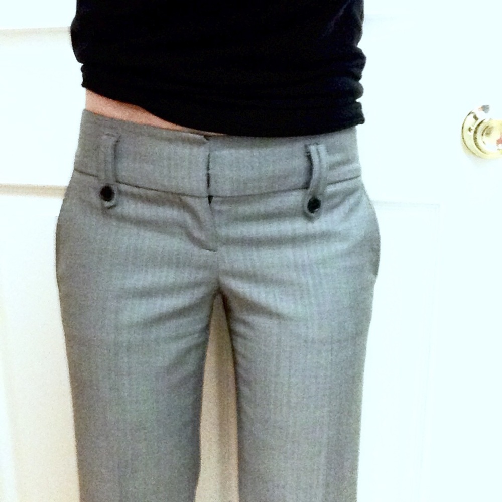 LOFT wide leg gray petite work trouser