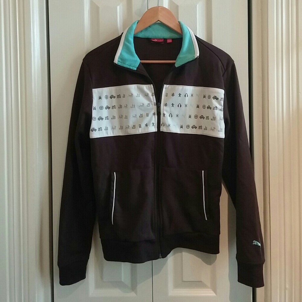 Pixel art Puma zip up track jacket
