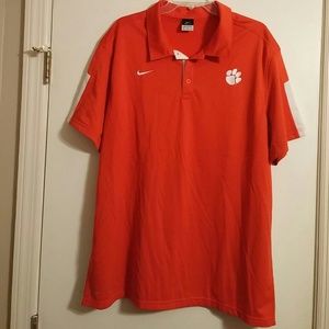 Nike Mens Dri-Fit Clemson Tigers Polo Shirt