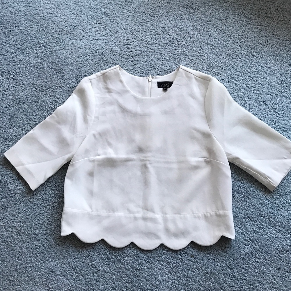 Topshop Cropped Blouse