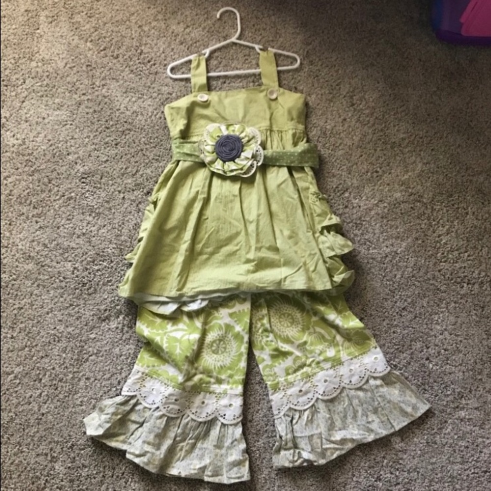 Persnickety Olivia jumper set with belt set