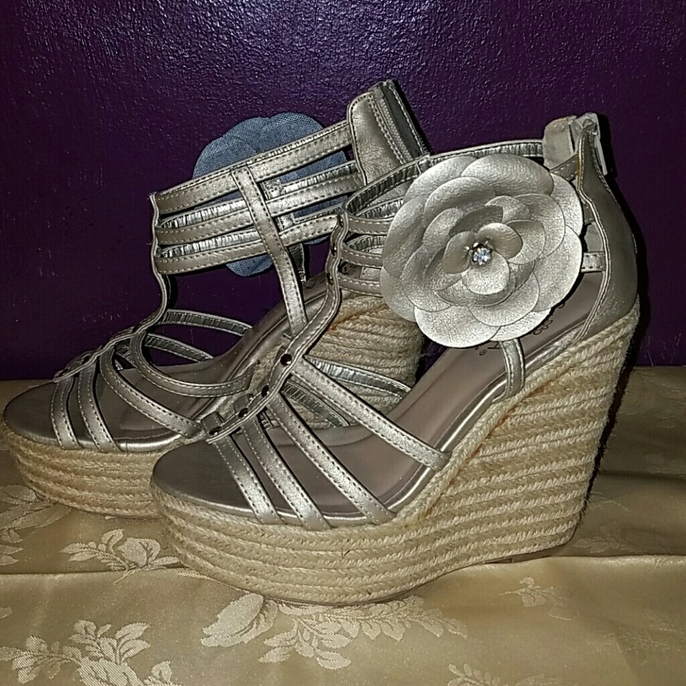 Gold Platform Wedges