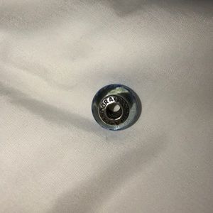 Blue rounded pandora charm
