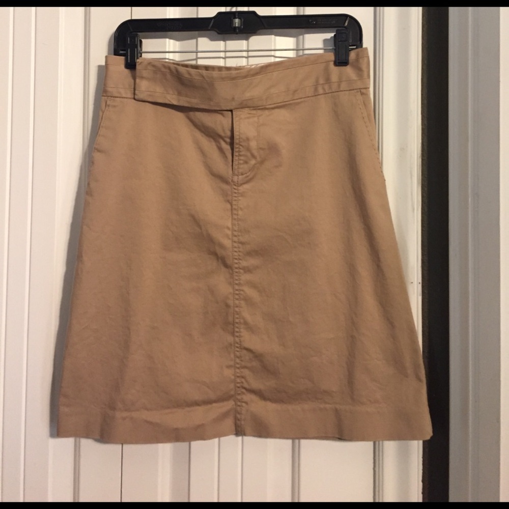 Old Nave Tan Cotton Skirt