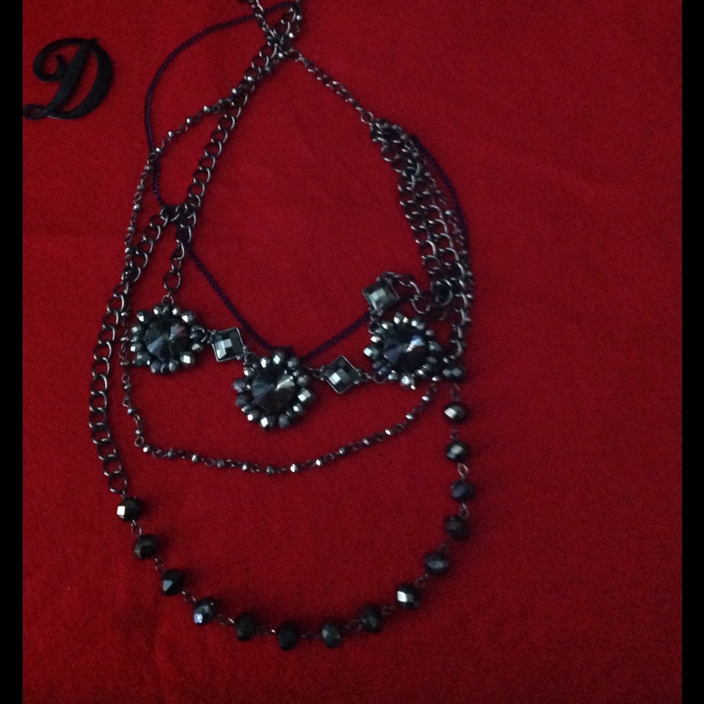 Black Blingy Fashion Necklace