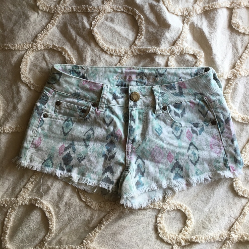 American Eagle Outfitters 00 denim printed shorts