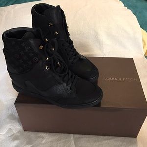 Louis Vuitton millennium wedge sneaker..