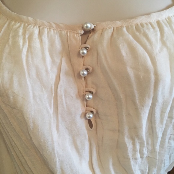 Pink, Cream & Blue Ruffled Dress - Picture 3 of 4