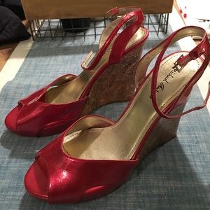 Super fun sparkly red sandals