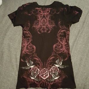 Black / pink "Sinful" t shirt