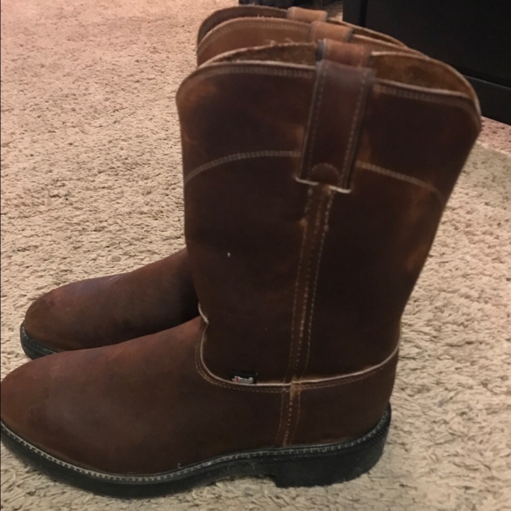 Justin steel-toed work boots