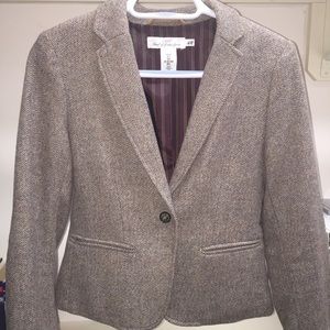 cute brown tweed blazer