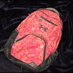 Pink camouflage under armour backpack