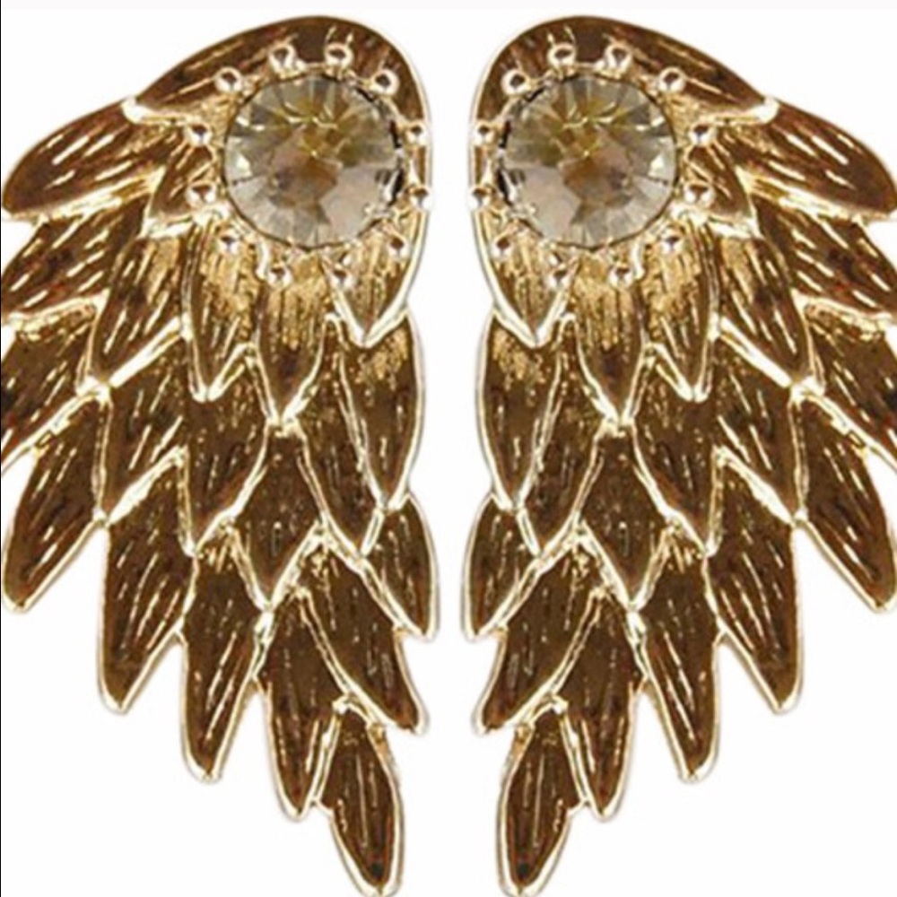 Angel Rhinestone Earrings - Picture 3 of 4