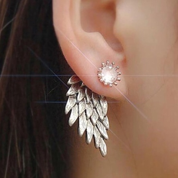 Angel Rhinestone Earrings - Picture 2 of 4