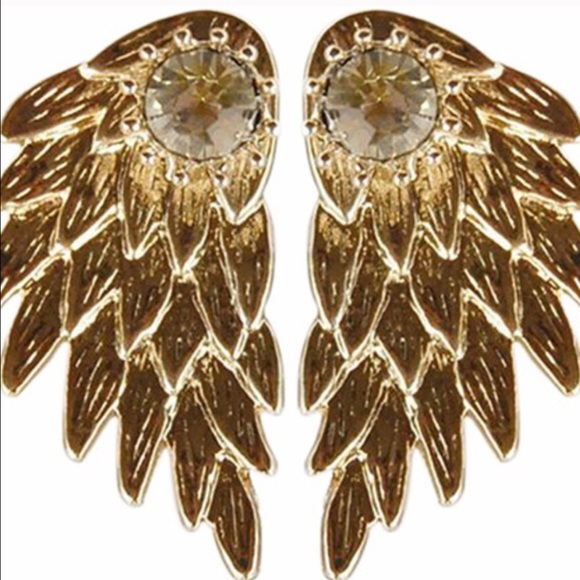 Angel Rhinestone Earrings - Picture 3 of 4