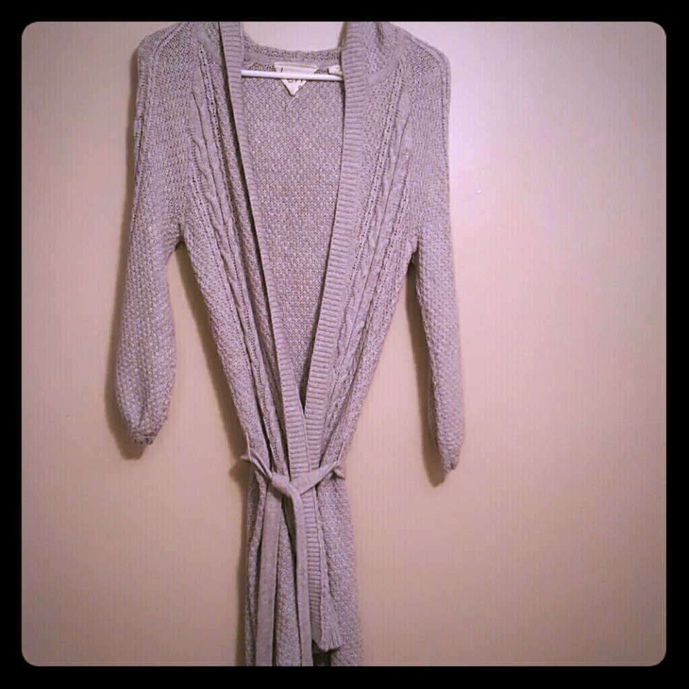 Kenji mid length sweater with tie