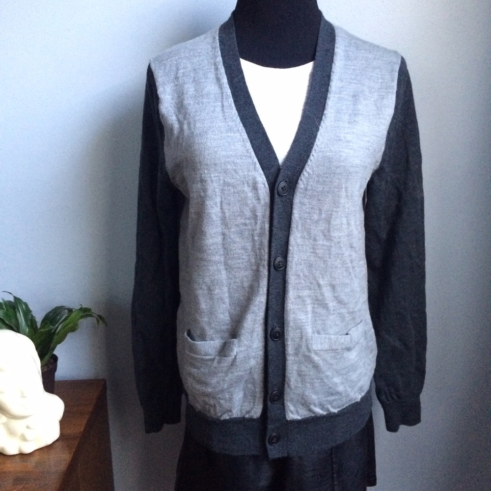 J. Crew Boyfriend Block Sleeve Cardigan Sweater