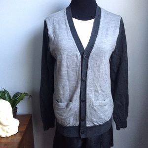 J. Crew Boyfriend Block Sleeve Cardigan Sweater
