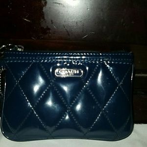 Navy Blue Coach Wristlet