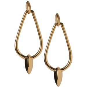 Rachel Zoe Bear Claw Drop Earrings gold plate