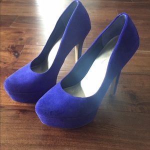 Jessica Simpson Blue Violet Suede Pumps - Size 6