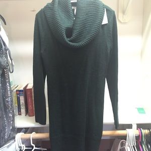 cowl neck long sleeve sweater dress