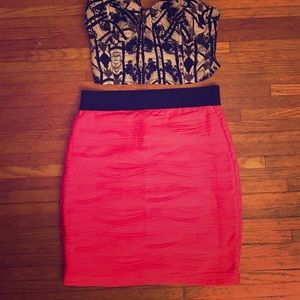 Forever 21 Hot Neon Pink Mini Skirt Small