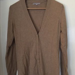 Light brown, long cardigan sweater