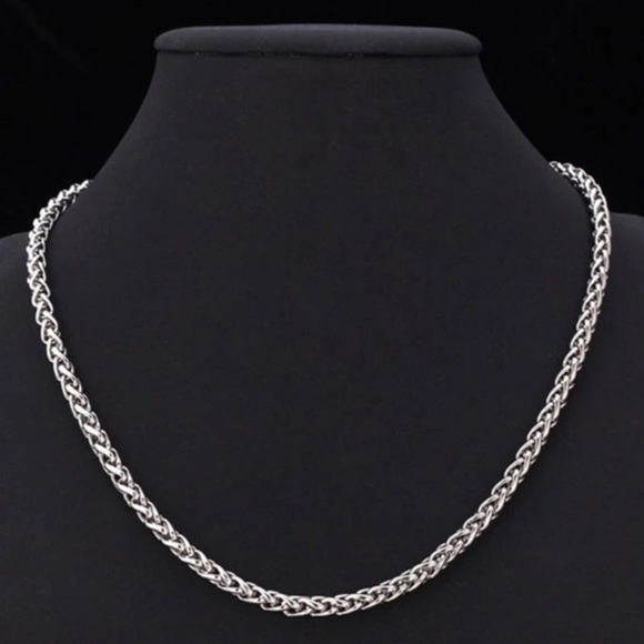 Men's Braided Chain Stainless Steel - Picture 1 of 6