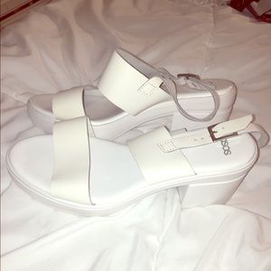 ASOS White Chunky Heel