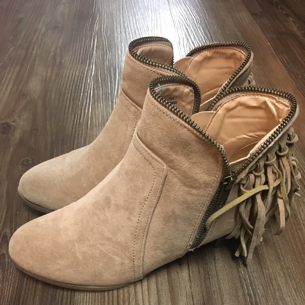 Fringe booties