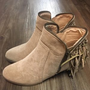 Fringe booties