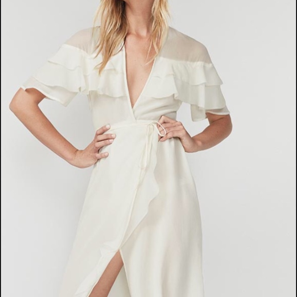 Reformation NWT Garbo Dress in White