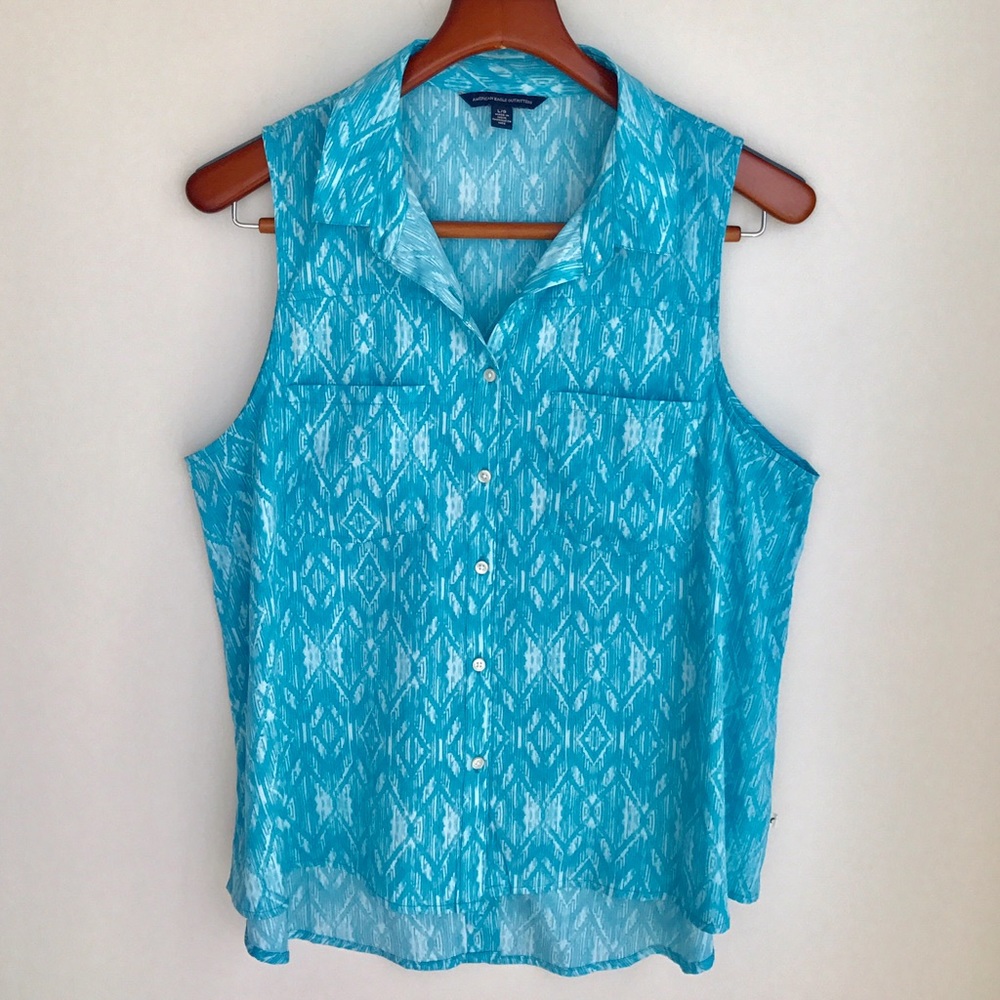 American Eagle - Tribal Sleeveless Tank Top, L