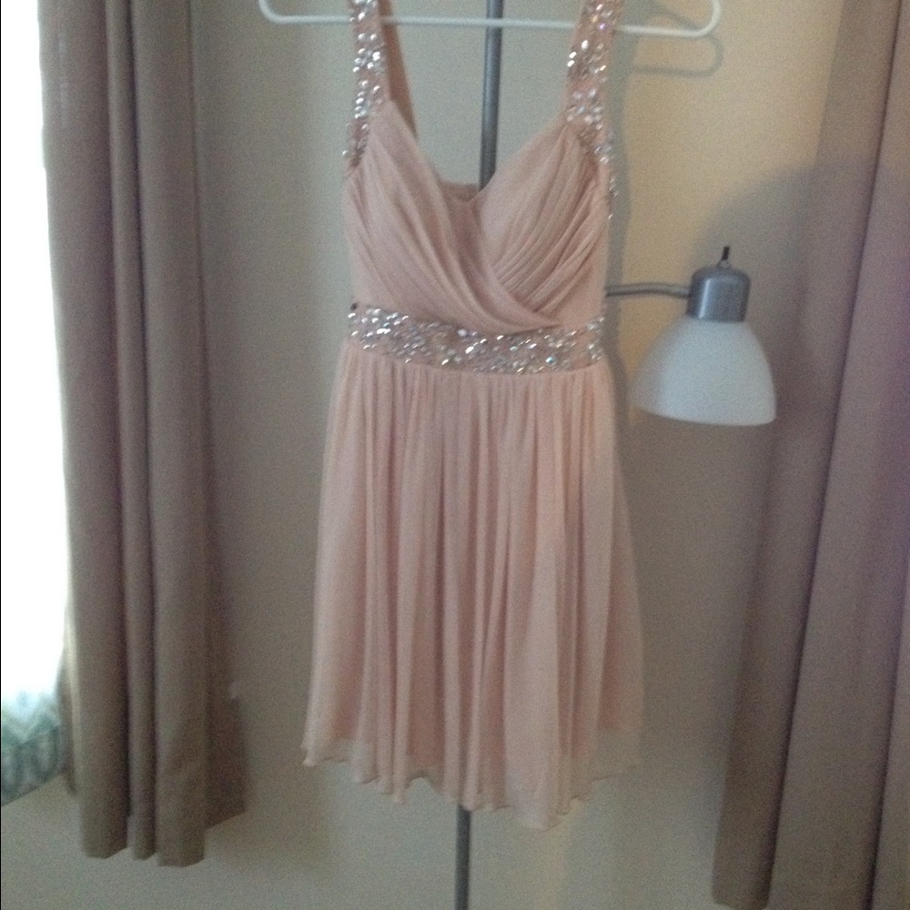B. Darlin Light Pink Embellished Party Dress