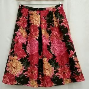 Talbots Silk Hot House Blooms Skirt Size 6P
