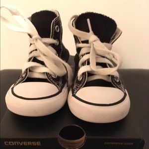 Black hi-top allstar infant Converse