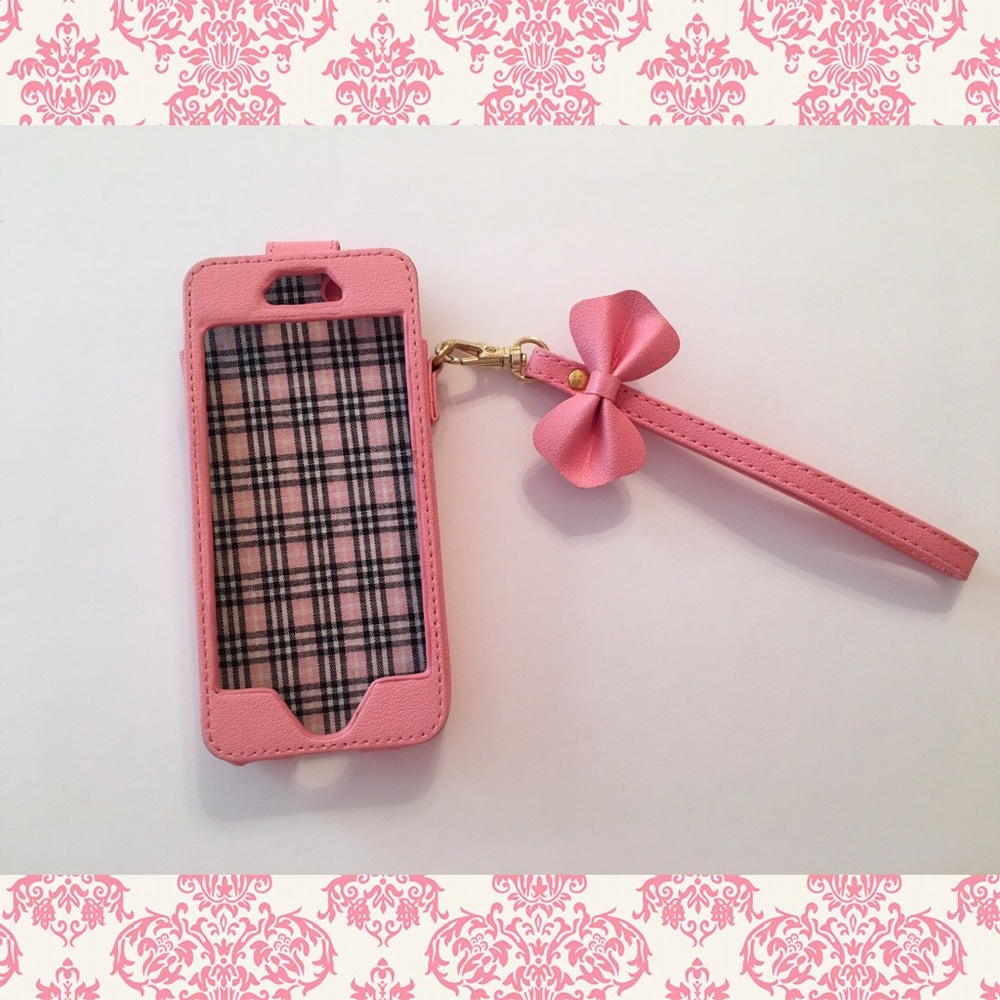 Pink iPhone 5/5S Case with Wristlet
