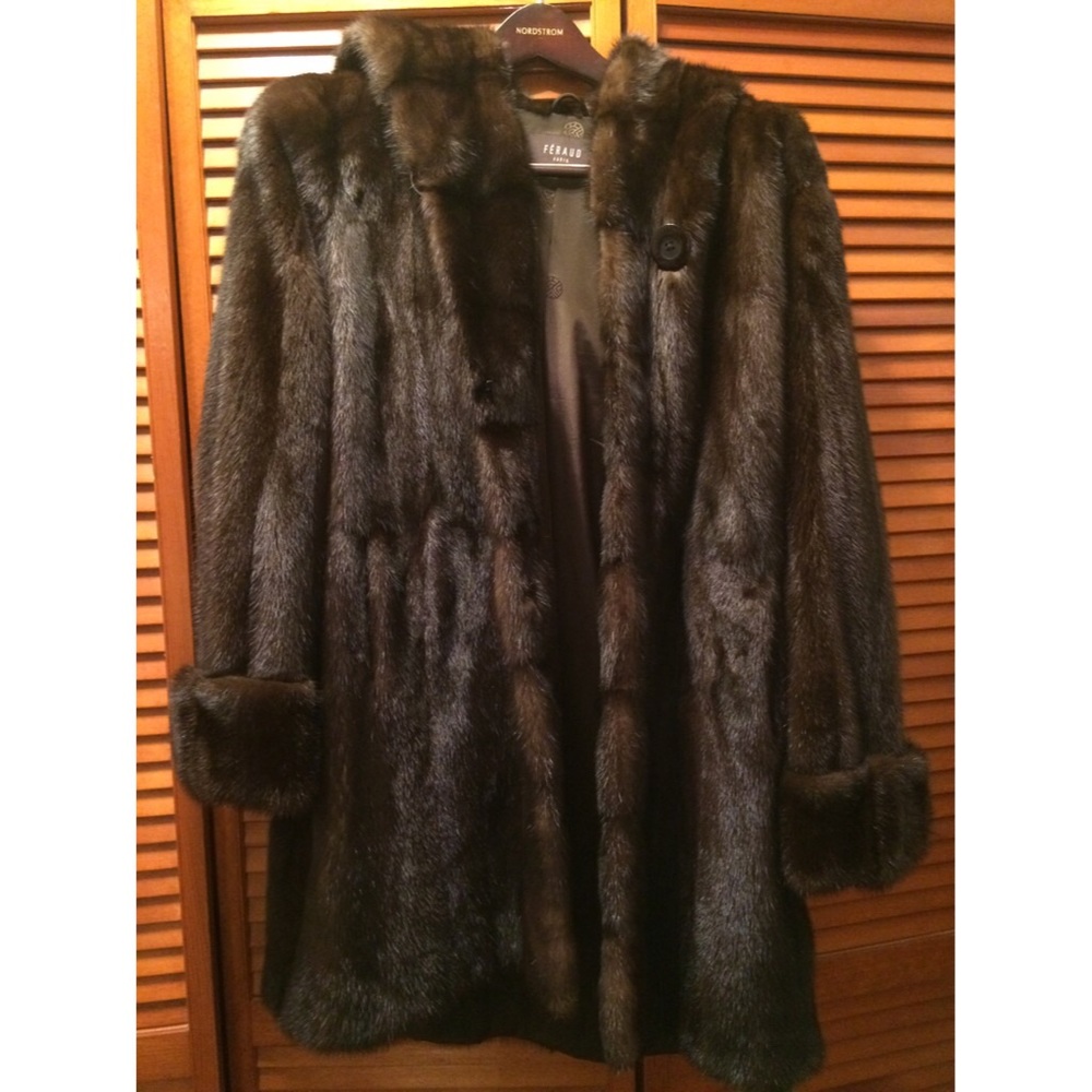 Feraud Mink Coat with Hood