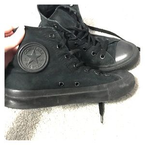 All black converse high tops