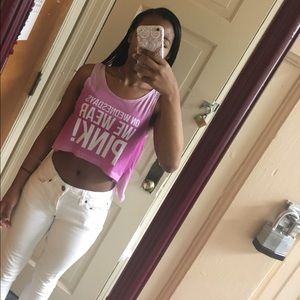 Mean girls high-low crop top
