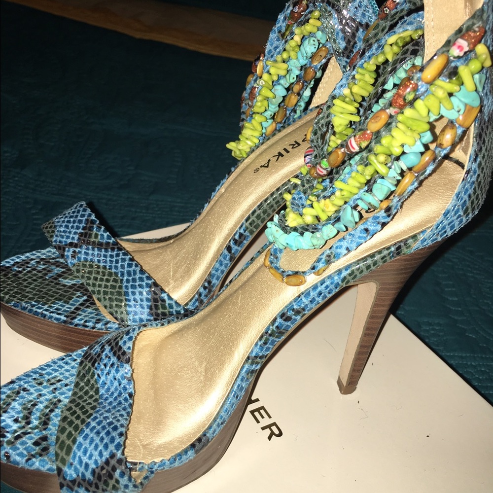 Paprika beaded ankle cuff
