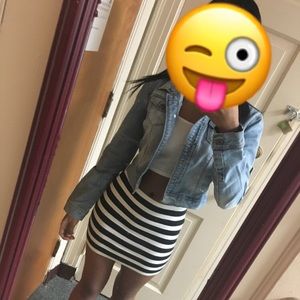 Black and white forever 21 pencil skirt