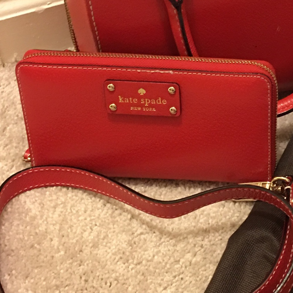Red Kate spade wallet