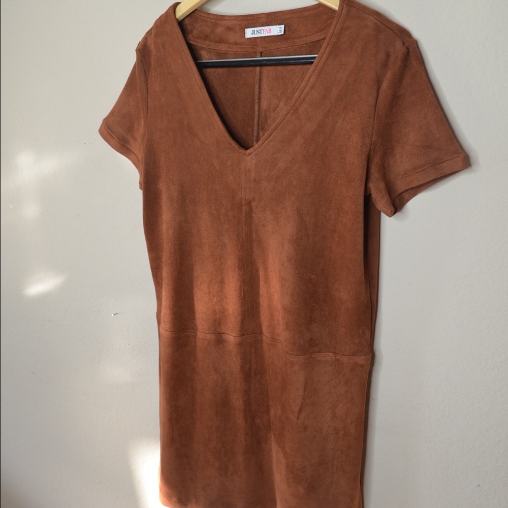 Brown Suede Dress