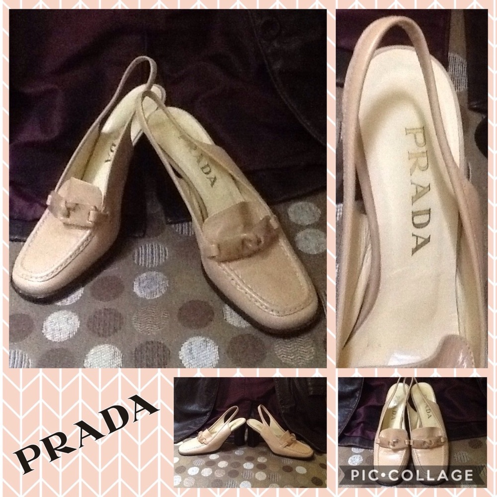❌SOLD❌ 🎉HP 02/10🎉 PRADA Slingback Loafer Heels