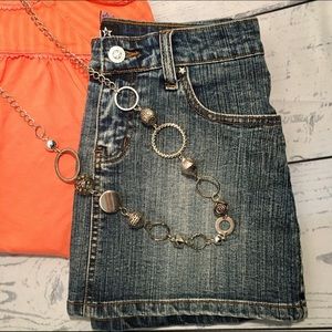 Distressed Jean Skirt