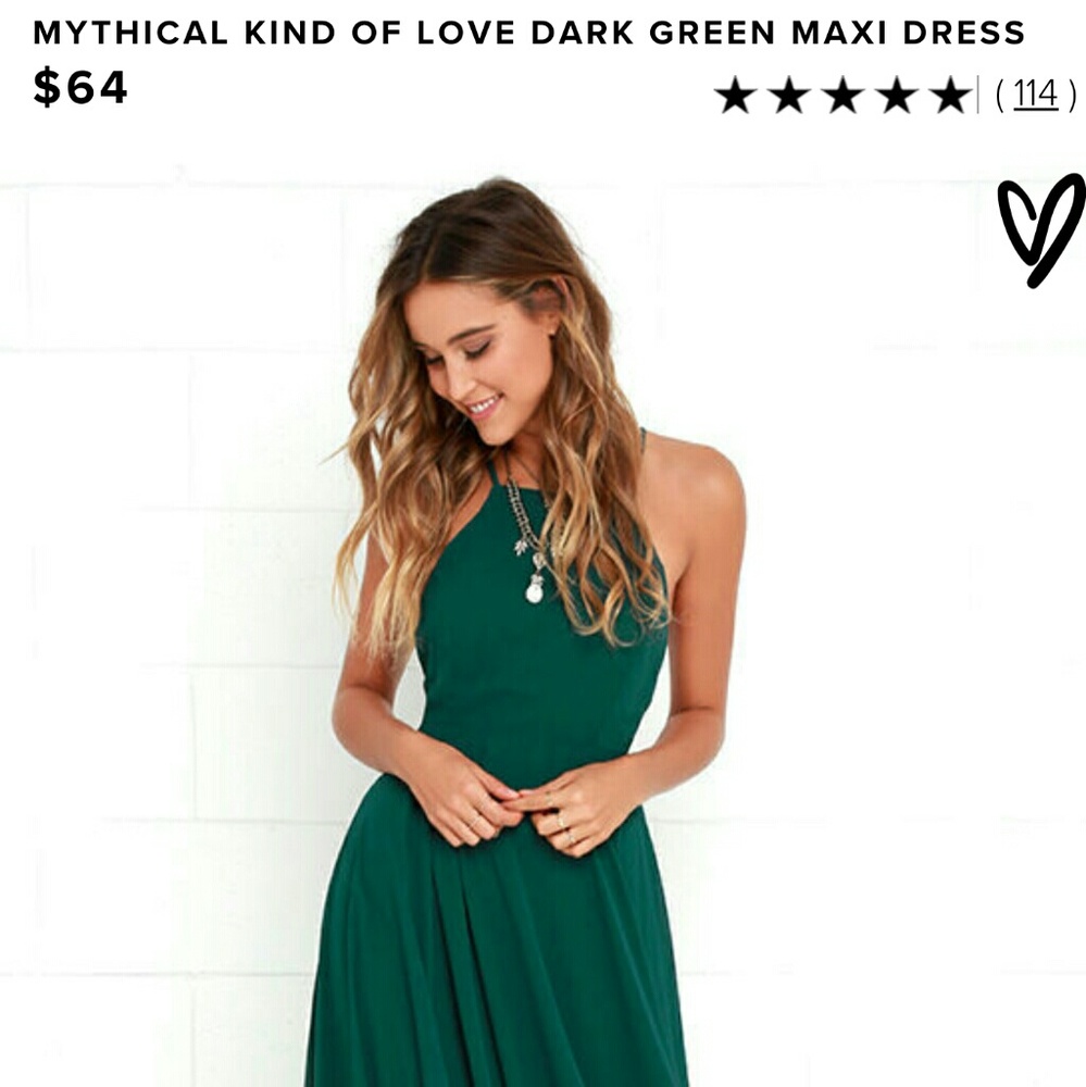 Lulu's Emerald Green Maxi Dress