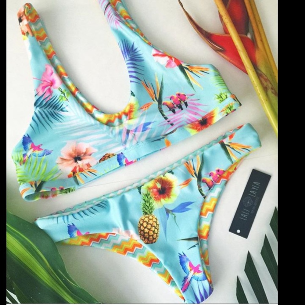 Lali + Layla Birds of Paradise Top L reversible